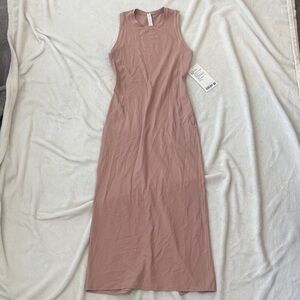 Lululemon Athletica All Aligned Midi Dress - Pink Clay, Size 4